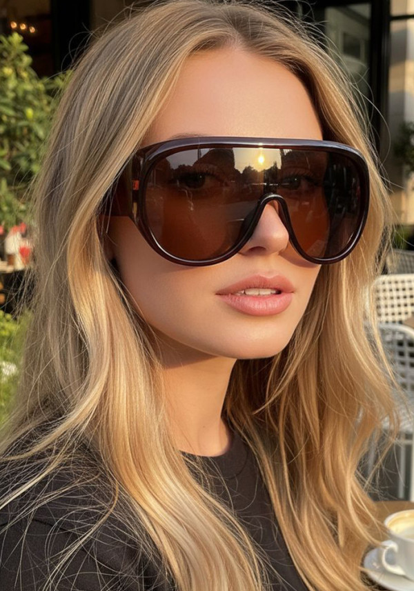 Fashion Oversized Shield Sunglasses for Women & Men