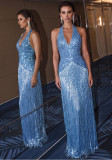 Summer Women's Chic Sequin Fringe Bodycon Dress