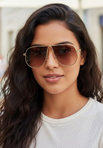Fashion Oversized Metal Sunglasses