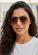 Fashion Oversized Metal Sunglasses
