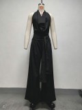 Women Summer Sexy Backless Tie Halter Wide Leg Jumpsuit