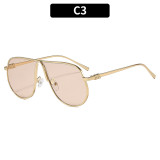 Fashion Oversized Metal Sunglasses