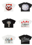 Summer Unisex Cartoon Graphic Round Neck Short Sleeve T-Shirt