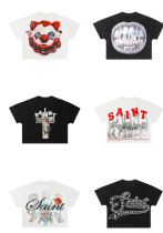 Summer Unisex Cartoon Graphic Round Neck Short Sleeve T-Shirt Summer Unisex Cartoon Graphic Round Neck Short Sleeve T-Shirt