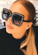 Fashion Classic Rhinestone Oversized Sunglasses