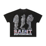 Summer Unisex Cartoon Graphic Round Neck Short Sleeve T-Shirt