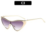 Fashion Oversized Metal Frame UV Protection Sunglasses