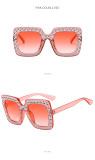 Fashion Classic Rhinestone Oversized Sunglasses