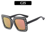Fashion Classic Rhinestone Oversized Sunglasses