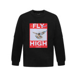 Spring Unisex Purple Graphic Letter Print Long Sleeve T-Shirt