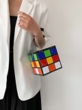 Cute Creative Rubik's Handle Mini Handbag for Women