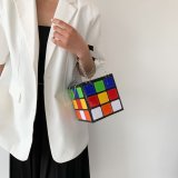 Cute Creative Rubik's Handle Mini Handbag for Women