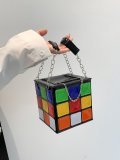 Cute Creative Rubik's Handle Mini Handbag for Women