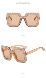 Fashion Classic Rhinestone Oversized Sunglasses