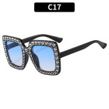 Fashion Classic Rhinestone Oversized Sunglasses