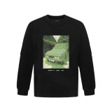 Spring Unisex Purple Graphic Letter Print Long Sleeve T-Shirt