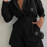 Casual Linen Solid Shirt & Drawstring Wide Leg Shorts Set