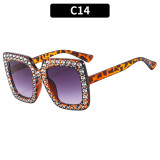 Fashion Classic Rhinestone Oversized Sunglasses