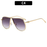 Fashion Oversized Metal Sunglasses