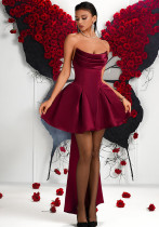 Women Strapless Mini Dress Sexy Formal Party Mini Evening Dress