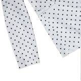 Women Spring Summer Casual Polka Dot Blazer and Shorts Two Piece Set
