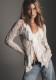 Women Autumn Lace V Neck Ruffle Long Sleeve Blouse