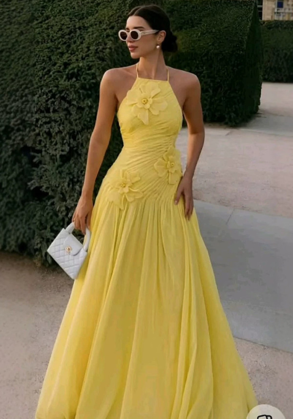 Women Sleeveless Strapless Sexy Patchwork Ruffle Maxi Dress