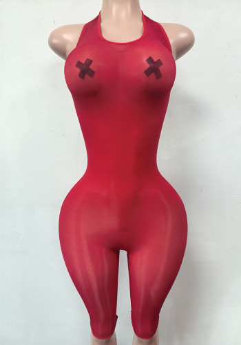 Women Sexy Halter Neck Jumpsuit