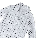 Women Spring Summer Casual Polka Dot Blazer and Shorts Two Piece Set