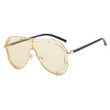 Women's Y2K Oversized Butterfly Hollow Lens Sunglasses
