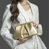 Women's Gold Chain Shoulder Crossbody Clutch Evening Bag
