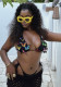 Fashion Multi-Color 3D Butterfly Adjustable Tie Bikini Swimwear