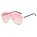 Women's Y2K Oversized Butterfly Hollow Lens Sunglasses