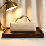 Luxury PU Crocodile Pattern Evening Bag Irregular Handle Shoulder Crossbody Bag