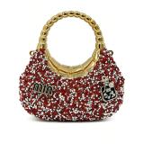 Women's Luxury Rhinestone Acrylic Mini Clutch Evening Bag with Sparkling Crystal Decoration