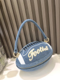 Women's Football-Shaped Formal Party Handle Shoulder Evening Bag