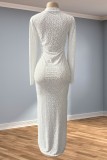 Fall Women's Chic Slim Waist Bodycon Long Dress