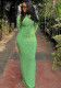 Fall Women's Chic Slim Waist Bodycon Long Dress