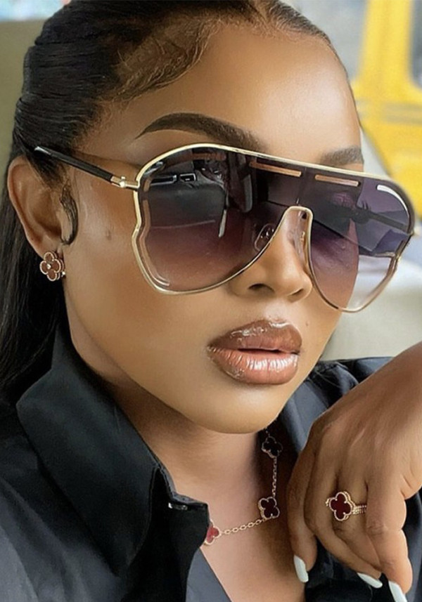 Women's Y2K Oversized Butterfly Hollow Lens Sunglasses