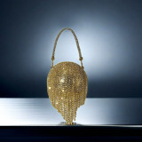 Women's Rhinestone Fringe Clutch Formal Party Shoulder Crossbody Evening Bag