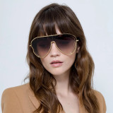 Women's Y2K Oversized Butterfly Hollow Lens Sunglasses