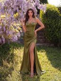 Women's Solid-Color Satin Mermaid Luxury Strap Dress for Evening Party