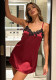Women Embroidered Printed Casual Loungewear Slip Sexy Nightdress