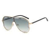 Women's Y2K Oversized Butterfly Hollow Lens Sunglasses