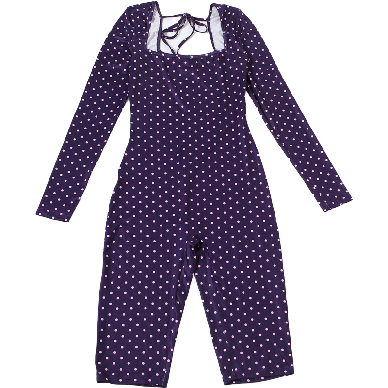 Polka Dot Long Sleeve Jumpsuit for Summer Parties