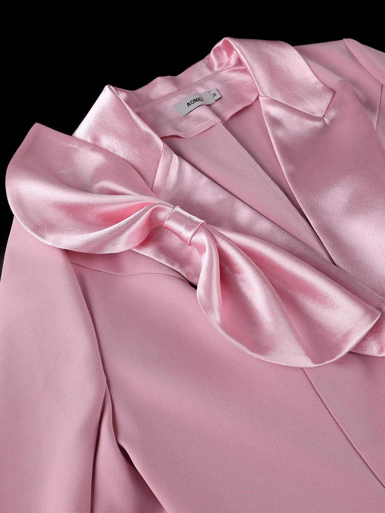 Bow Top Blazer for Formal Office Wear