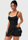 Women Basic Color Block Pocket Tennis Slip Dress for Yoga