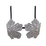 Women's Sparkling Rhinestone Flower Single-Button Sexy Beach Bra