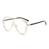 Women's Y2K Oversized Butterfly Hollow Lens Sunglasses