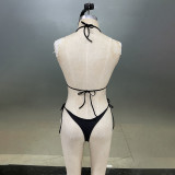 Fashion Multi-Color 3D Butterfly Adjustable Tie Bikini Swimwear